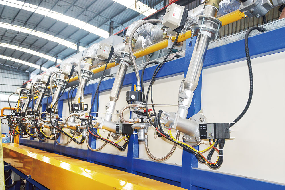 Forno de pré-aquecimento de tarugos múltiplos